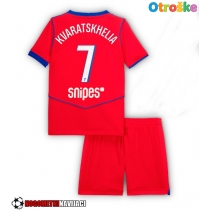 Otroške Nogometnih dresov Paris Saint-Germain Khvicha Kvaratskhelia #7 Tretji 2025-26 Kratki rokavi (+ hlače)